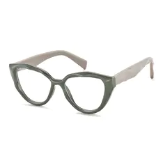 Cat-eye Green/Beige Eyeglasses