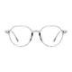Round Transparent Gray/Silver Eyeglasses