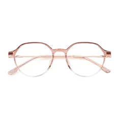 Round Gradient Brown/Rose Gold Eyeglasses