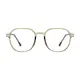 Square Transparent Green Eyeglasses
