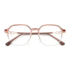 Square Transparent Pink Eyeglasses