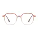 Square Transparent Pink Eyeglasses
