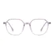Square Transparent Purple Eyeglasses