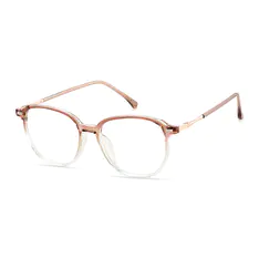 Square Transparent Pink Eyeglasses