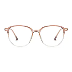 Square Transparent Pink Eyeglasses