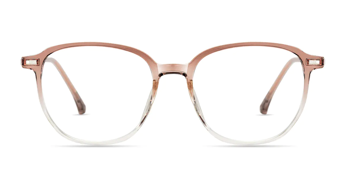Square Transparent Pink Eyeglasses