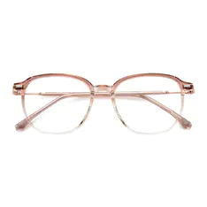 Square Transparent Pink Eyeglasses