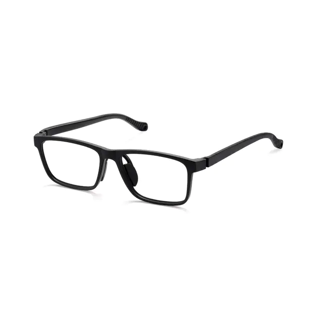Kids' Rectangle Black Eyeglasses