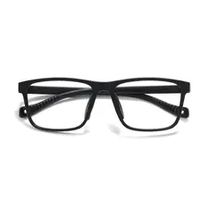 Kids' Rectangle Black Eyeglasses