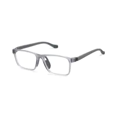 Kids' Rectangle Transparent Gray Eyeglasses