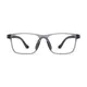 Kids' Rectangle Transparent Gray Eyeglasses
