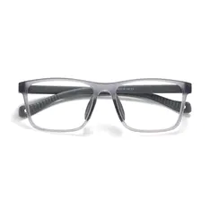 Kids' Rectangle Transparent Gray Eyeglasses