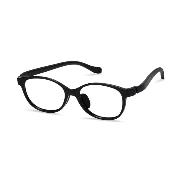 Kids' Round Black Eyeglasses