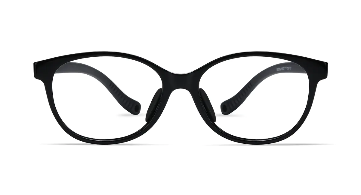 Kids' Round Black Eyeglasses