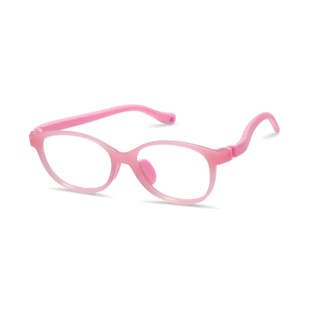 Kids' Round Pink Eyeglasses