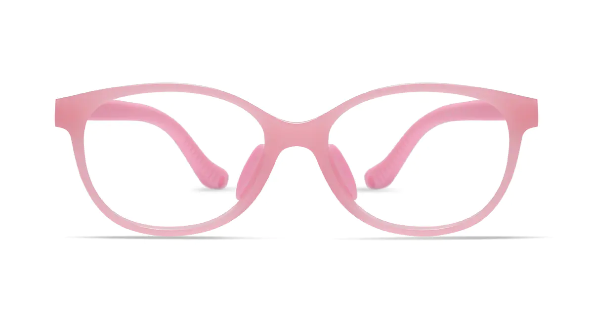 Kids' Round Pink Eyeglasses