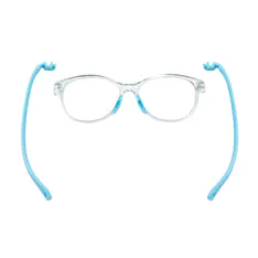 Kids' Round Clear/Blue Eyeglasses