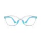 Kids' Round Clear/Blue Eyeglasses