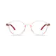 Kids' Round Clear/Red Eyeglasses