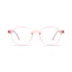 Kids' Round Transparent Pink Eyeglasses