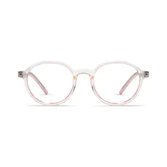 Kids' Round Clear/Pink Eyeglasses