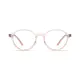 Kids' Round Clear/Pink Eyeglasses