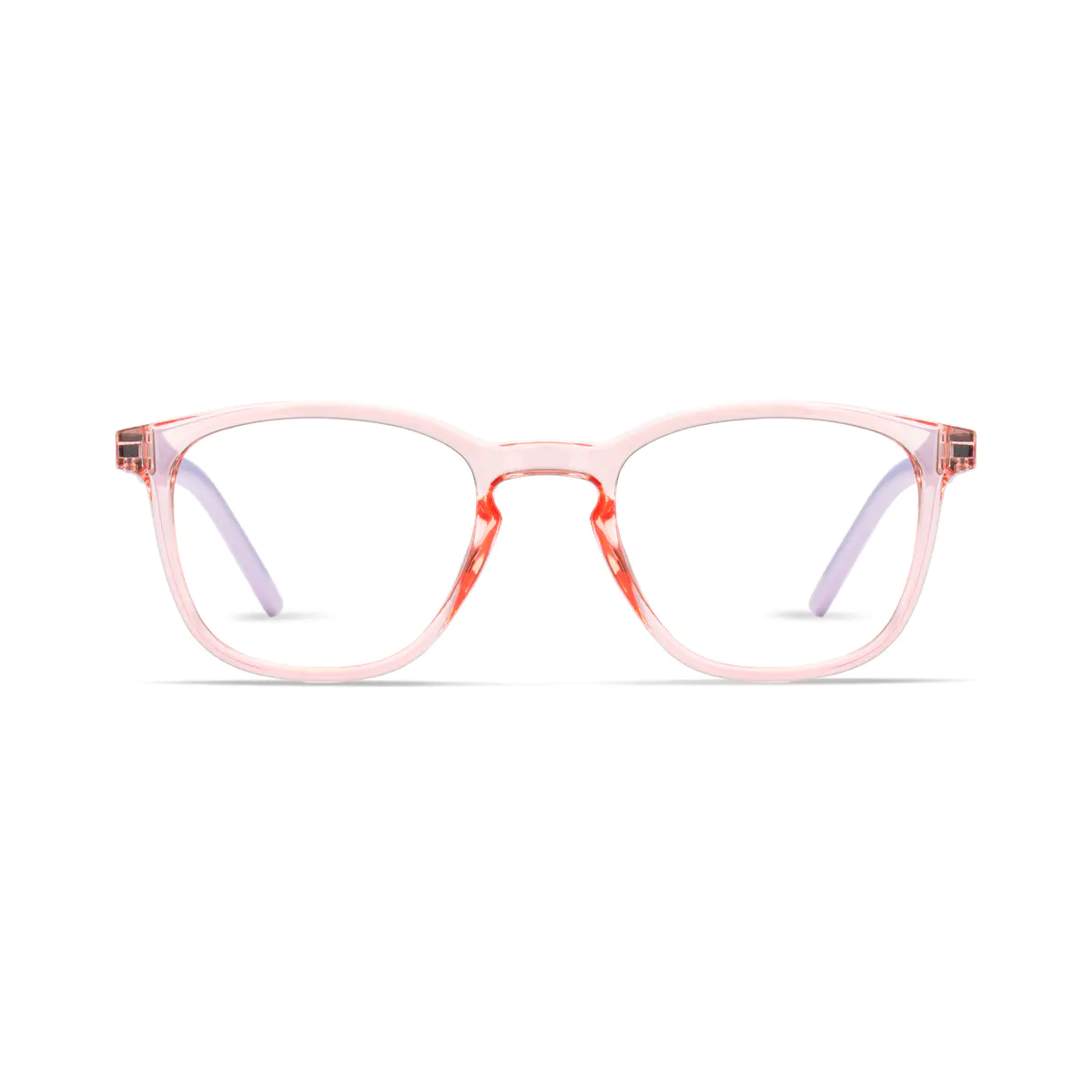 Kids' Round Transparent Pink Eyeglasses
