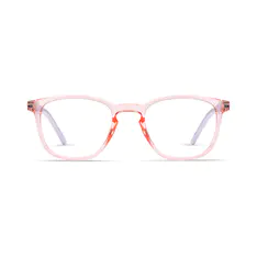 Kids' Round Transparent Pink Eyeglasses
