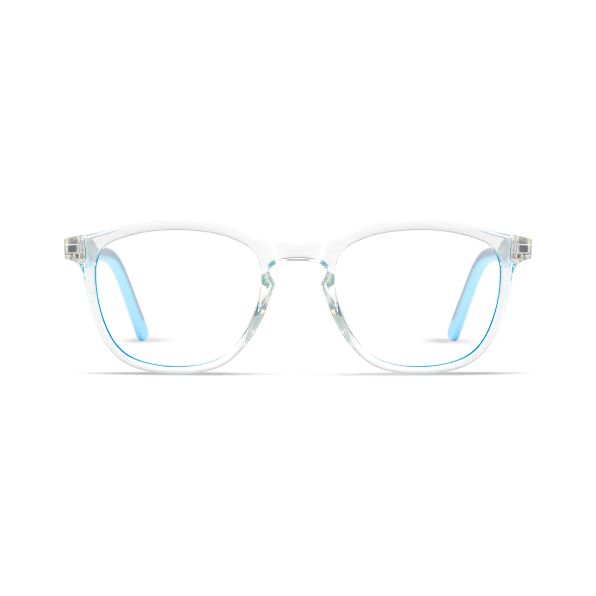 Kids' Round Clear/Blue Eyeglasses