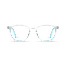 Kids' Round Clear/Blue Eyeglasses