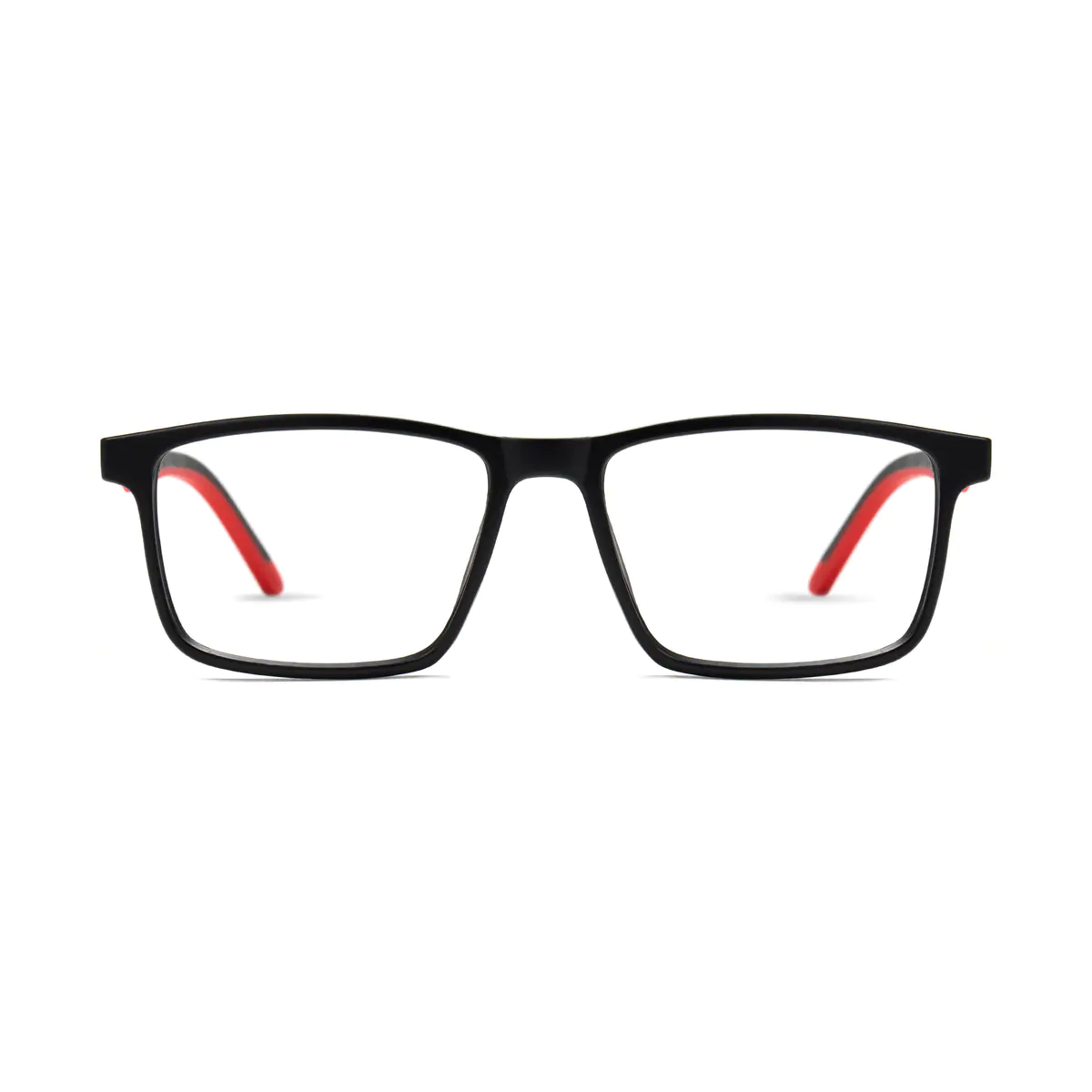 Kids' Rectangle Black/Red Eyeglasses
