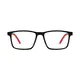 Kids' Rectangle Black/Red Eyeglasses