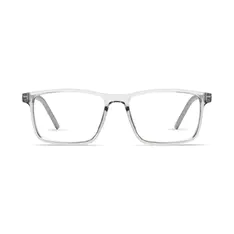 Kids' Rectangle Transparent Gray Eyeglasses