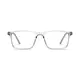 Kids' Rectangle Transparent Gray Eyeglasses