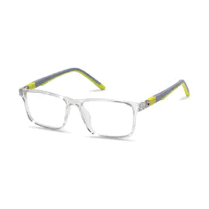 Kids' Rectangle Clear/Gray Eyeglasses