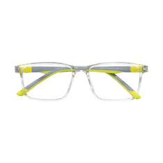 Kids' Rectangle Clear/Gray Eyeglasses