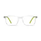 Kids' Rectangle Clear/Gray Eyeglasses