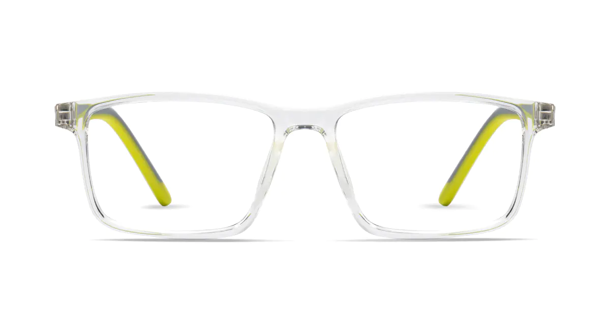 Kids' Rectangle Clear/Gray Eyeglasses