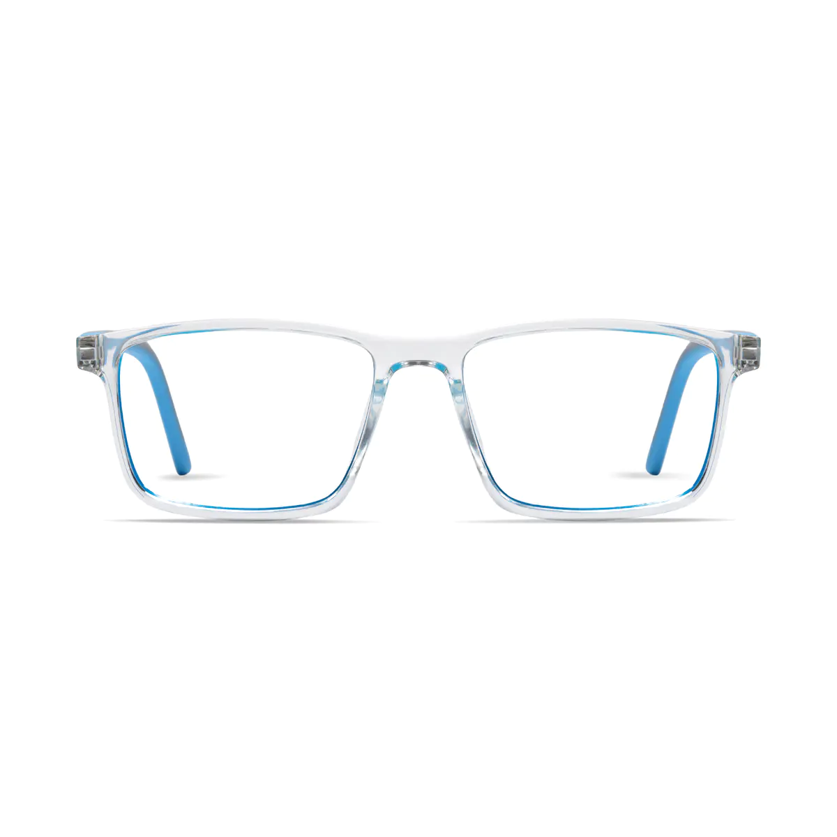 Kids' Rectangle Clear/Blue Eyeglasses