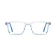 Kids' Rectangle Clear/Blue Eyeglasses