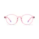 Kids' Round Transparent Pink Eyeglasses