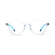Kids' Round Transparent Blue Eyeglasses