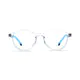 Kids' Round Transparent Blue Eyeglasses
