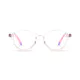 Kids' Round Clear/Pink Eyeglasses