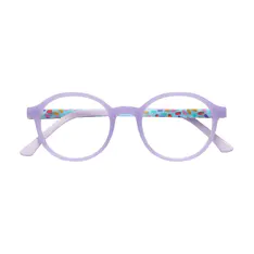 Kids' Round Purple Eyeglasses