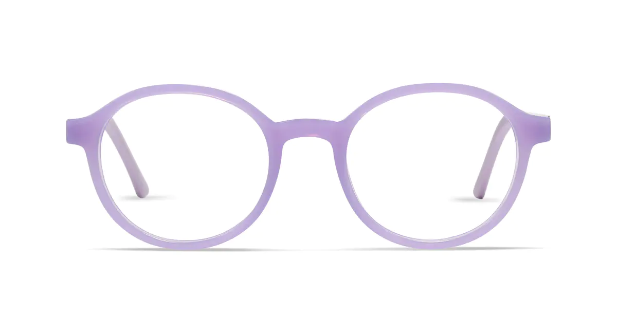 Kids' Round Purple Eyeglasses