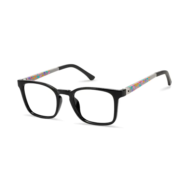 Kids' Square Black Eyeglasses