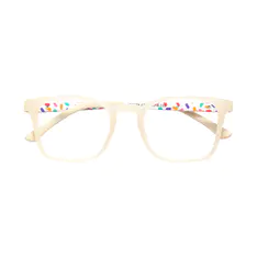 Kids' Square White Eyeglasses