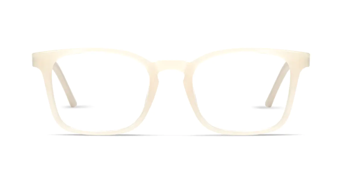 Kids' Square White Eyeglasses