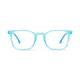 Kids' Square Transparent Blue Eyeglasses